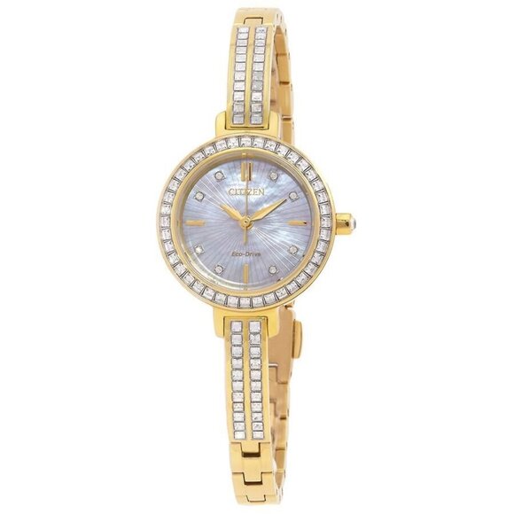 NWT Authentic Citizen Silhouette Crystal Eco-Drive Women's Watch - Picture 1 of 3